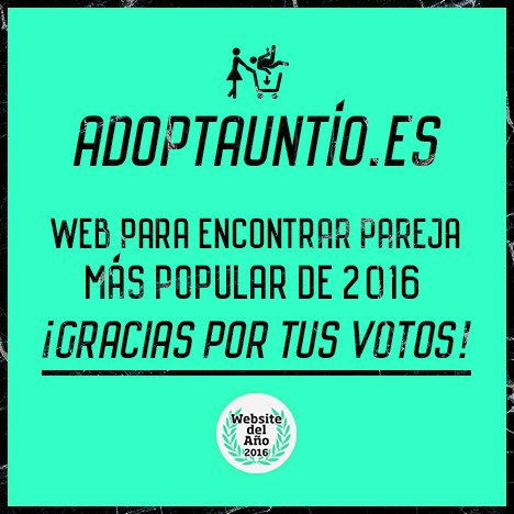 adopte_es's tweet photo. AdoptaUnTío ha sido elegida web para encontrar pareja MÁS POPULAR DE 2016✌️ y ha sido gracias a vosotros!! 😍
💛 Mil gracias 💛 #SDA2016 https://t.co/nMLSB9TL64