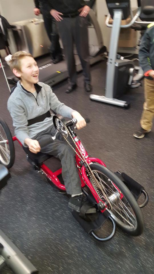 PMFE1011's tweet photo. Another bike has found a new home with Cayden in Tennessee! Thank you @ATIPT for helping us make another smile! #Prestonsmarch #specialneeds https://t.co/bXZzGz8ntu