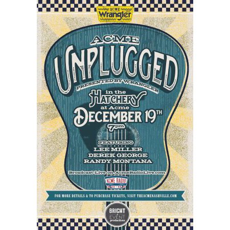 Jessi Vaughn Stevenson (@jvaughn15) on Twitter photo Can't wait for Monday - <a href="/AcmeNashville/">Acme Feed & Seed</a> + <a href="/Wrangler/">Wrangler Jeans</a> + Songwriters <a href="/RandyMontana/">Randy Montana</a>, <a href="/LThomasMiller/">LEE THOMAS MILLER</a> & Derek George In The Round = 😍 Can't wait for Monday - <a href="/AcmeNashville/">Acme Feed & Seed</a> + <a href="/Wrangler/">Wrangler Jeans</a> + Songwriters <a href="/RandyMontana/">Randy Montana</a>, <a href="/LThomasMiller/">LEE THOMAS MILLER</a> & Derek George In The Round = 😍