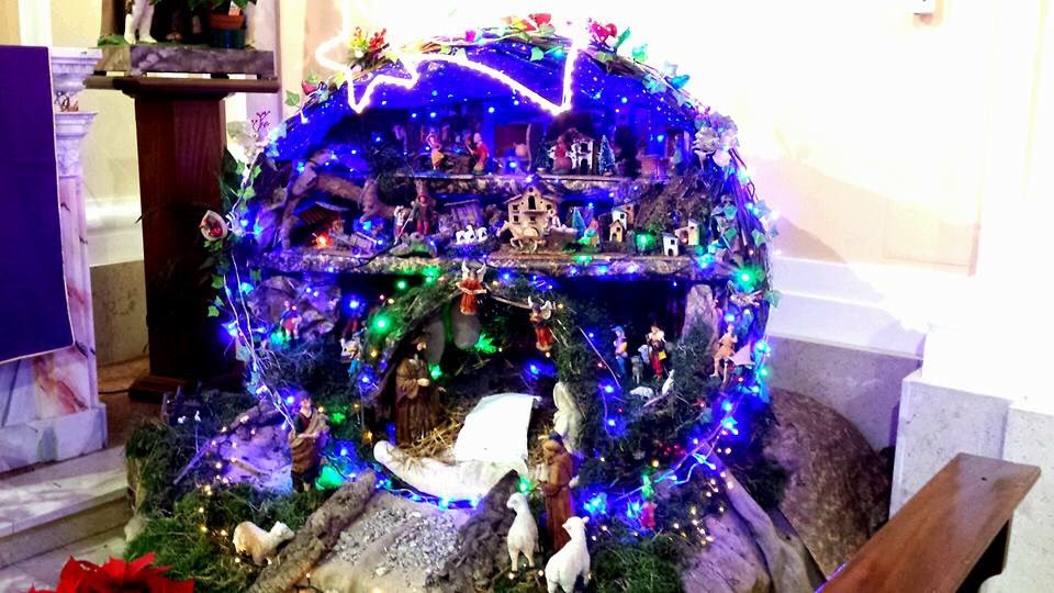 calabriaonline's tweet image. Chiesa di Santa Maria dei Centoferri, #Panaia di #Spilinga. Il caratteristico #Presepe in un grande canestro (a cofana d'antica memoria).