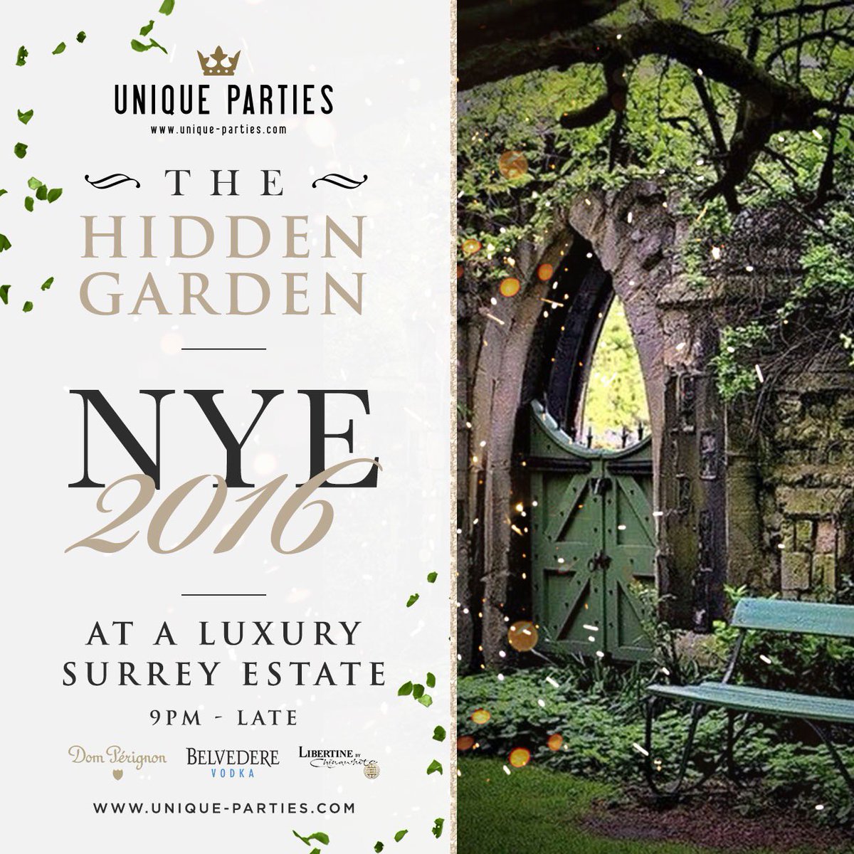 JamesSnowden2's tweet photo. 🍂HIDDEN GARDEN NYE PARTY 🍃

At a Luxury Surrey Estate! Tickets from £80 -include a FREE BAR ALL NIGHT! For tickets contact me on 07951136612 https://t.co/hVTfmQBaO0