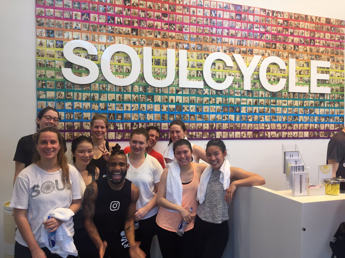 Rule #1 of <a href="/soulcycle/">SoulCycle</a>: no drinking water in the middle of a push 😂 @kotonicourtney #PowerUp2017