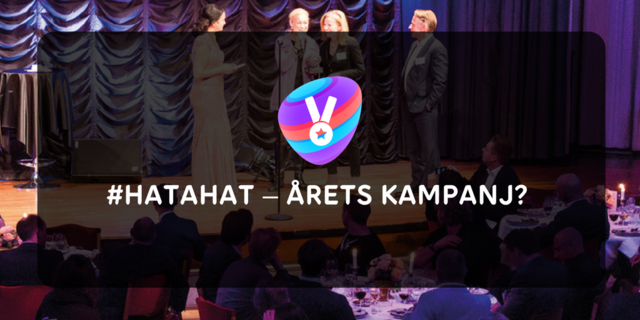 RonnSusanna's tweet photo. #Hatahat är nominerad till Årets Marknadskampanj på #Telekomgalan. Detta är vår fjärde nominering – och kanske... https://t.co/RGx1PPI9BE https://t.co/wHCbr6l2Bj
