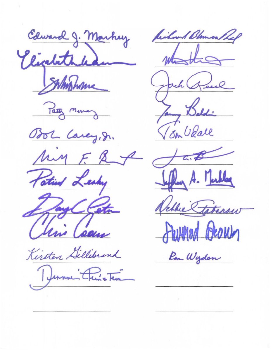 PinnPolitics's tweet photo. 23 senators sign letter calling on Donald Trump to divest his business holdings https://t.co/mjK6KggF2F