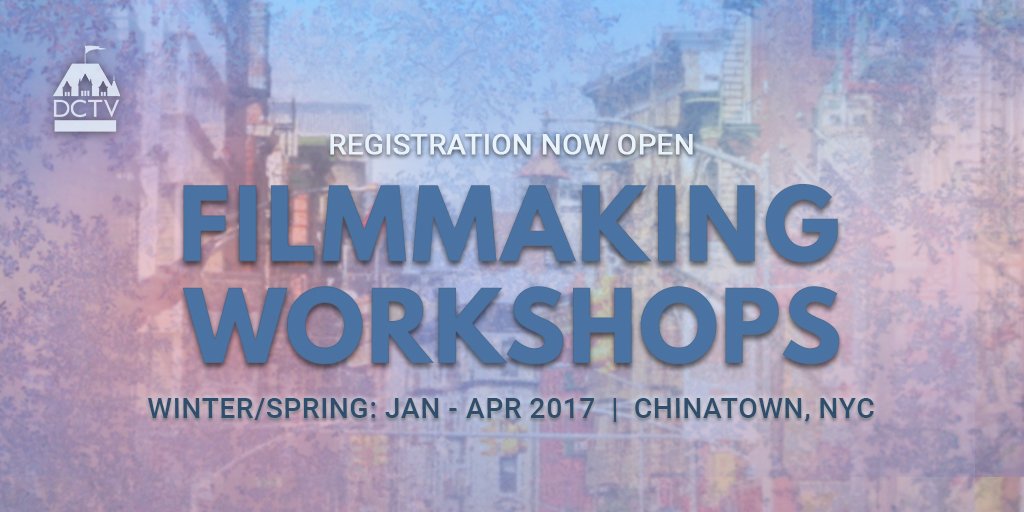 DCTVny's tweet photo. REGISTRATION NOW OPEN for our latest season of affordable filmmaking + media arts workshops! https://t.co/OmXYY4wS6w #learnatdctv https://t.co/l5uU180aIE