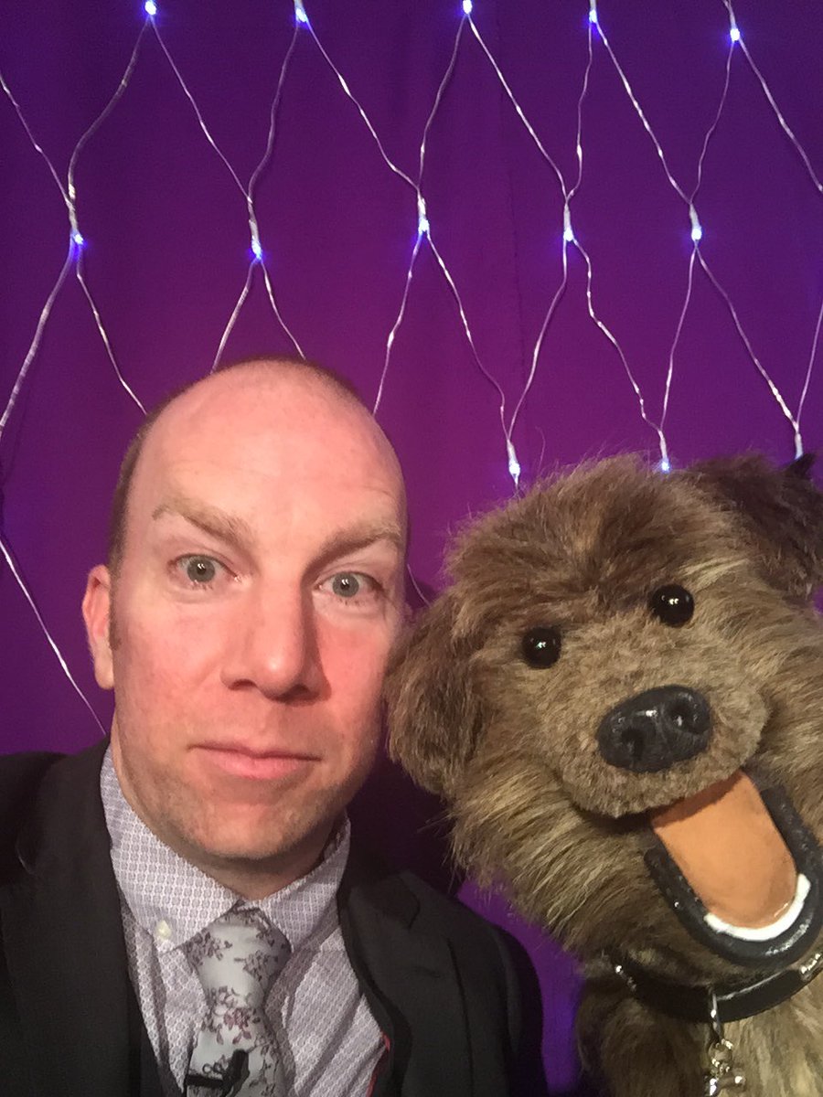 DeanWJones's tweet photo. Hacker the Dog brightening up the whole school at Firth Park Academy @CBBC_Hacker https://t.co/vfyRWQ4eo6