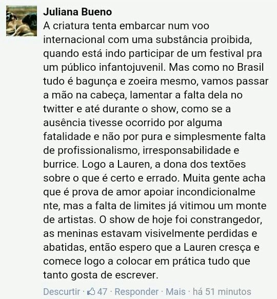 BarbosaIngrids's tweet photo. #FunPopFunByFanta
#Sorry5H
#RealHarmonizersAreAtHomeSorry
#FreeLauren
palmas pra essa guria. Falou tudo 👏👏👏
Faço das suas as minhas palavras https://t.co/omQ9skov8W