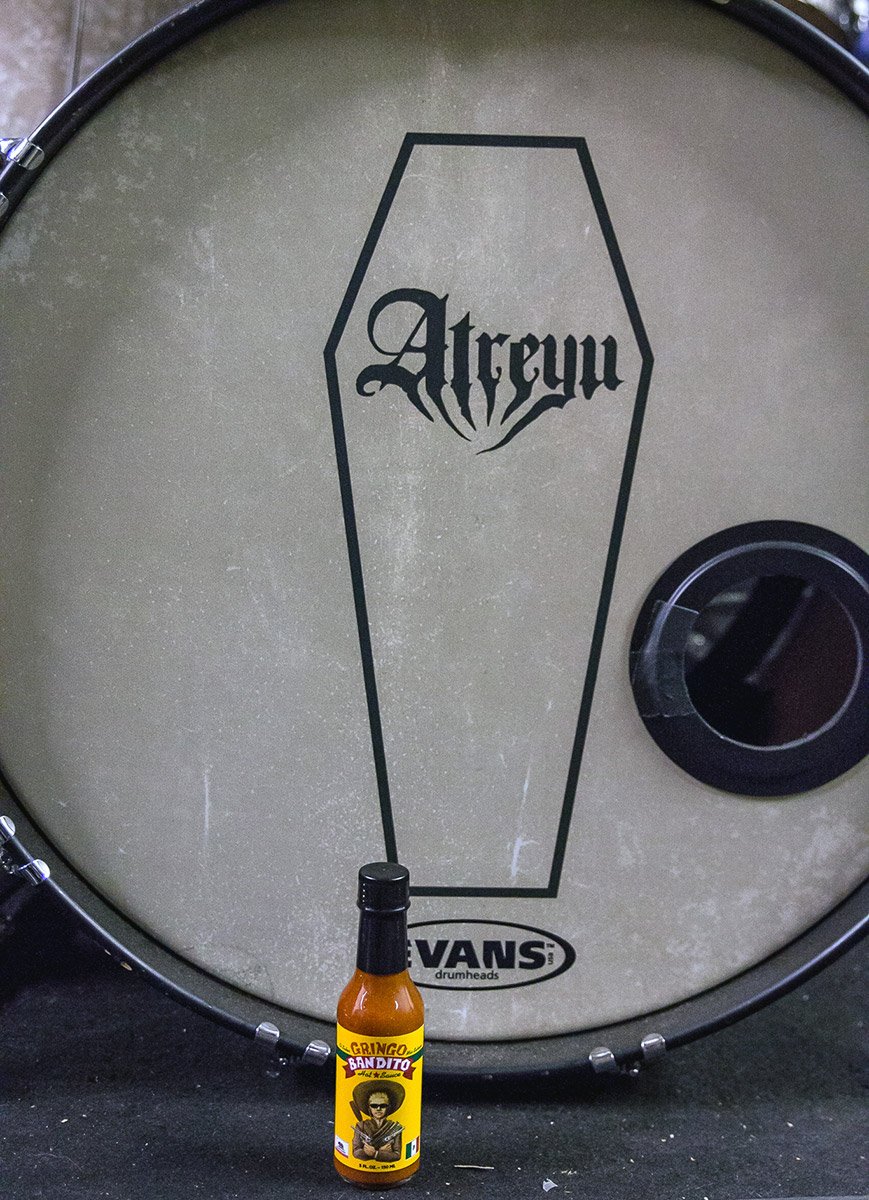 GringoBHotSauce's tweet photo. Our friends @atreyuofficial getting sauced at rehearsals for their upcoming performance at #FoundationFest this weekend at @ObservatoryOC! https://t.co/EYg9C9w11R