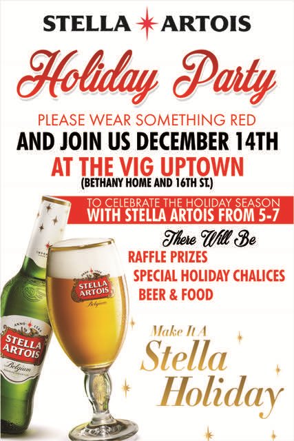 BudLightAZ's tweet photo. Tis the season to wear red and help @StellaArtois celebrate the holidays at @TheVigAZ Uptown tonight with beer, food, chalices, and raffles! https://t.co/21E3hu7tXt