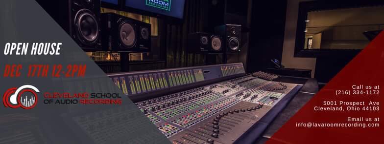 We're hosting an open House at <a href="/LavaRoom/">Lava Room Recording</a> on 12/17/16 from 12pm-2pm. We hope to see you there!