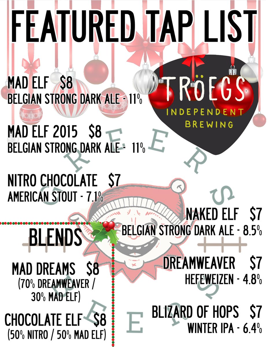 .<a href="/TroegsAndy/">Andy Piela</a> @CraftBeerCT We cannot wait! Here is tonight's lineup just in case anyone is interested. Live music starts at 8! <a href="/TroegsBeer/">Tröegs Brewing</a>