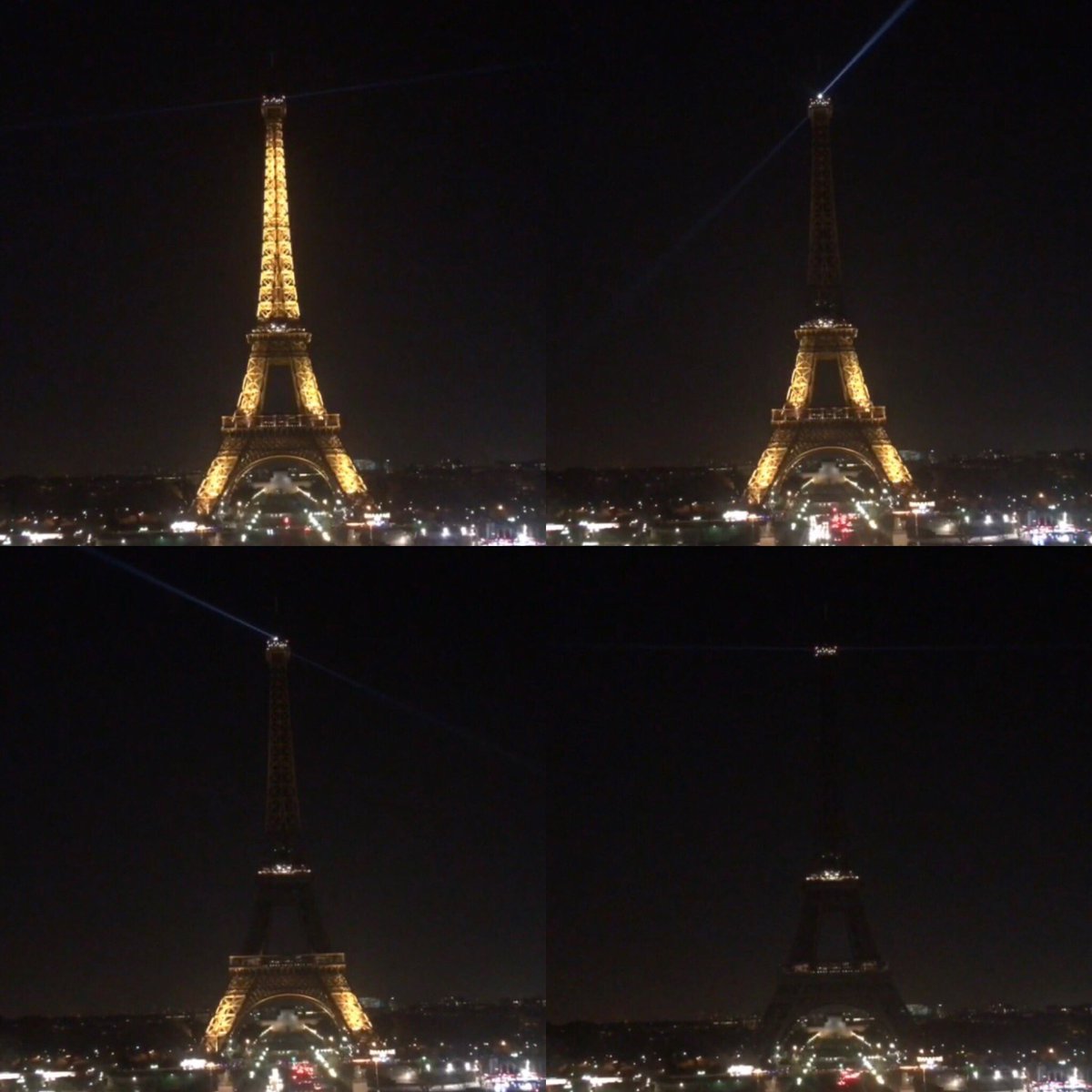 L'hommage de #Paris et la Tour Eiffel à #Alep. #Aleppo