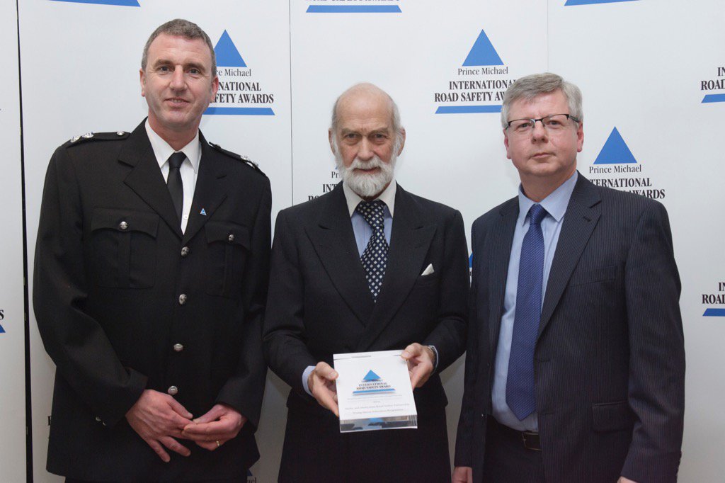 Proud moment for the Derby and Derbyshire Road Safety Partnership receiving our international award yesterday #proud