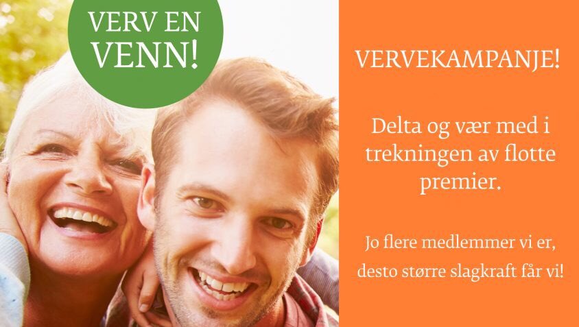 Vi setter i gang en ny vervekampanje i 2017! Nå kan du verve en venn, og vinne masse fine premier! Les mer på revmatiker.no