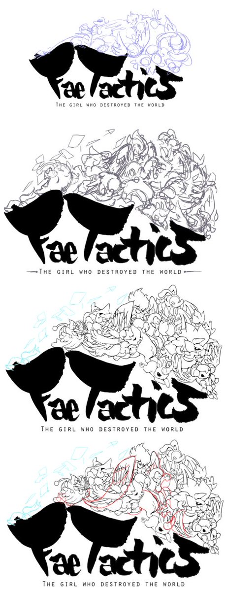 Hi #indiedevhour , Like game logos? Because I recently worked on mine for Fae Tactics #gamedev #indiegames #logodesign #process #design 