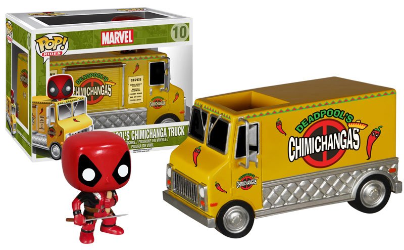 RT &amp; follow <a href="/CollectorCorps/">CollectorCorps</a> for a chance to win a Deadpool’s Chimichanga Truck Pop! Ride!