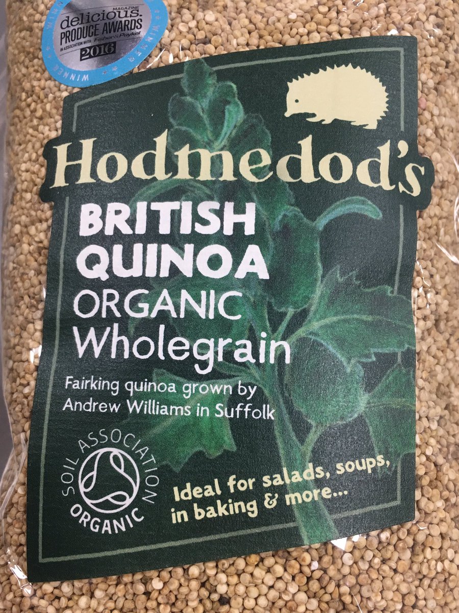 Some British grown quinoa from <a href="/Hodmedods/">Hodmedod's</a> ! Exciting stuff working with grains and beans today @nick146143 <a href="/jennychandleruk/">Jenny Chandler</a> #quinoa #britain