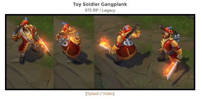 LoL Account With Toy Soldier Gangplank Skin