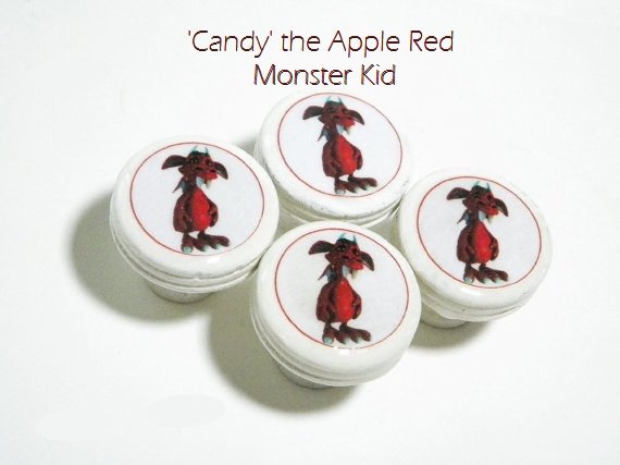 ruralgals's tweet image. Kids Decorative Knobs Featuring 'Candy' the Red Monster Kid. Set of 4 Wo… etsy.me/2d9L9B7 #MyNewTag #KnobSet