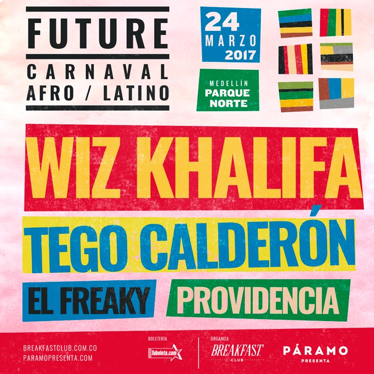 ClubBreakfastCo's tweet photo. Un nuevo elemento llega a nuestra parrilla de eventos
¡Bienvenidos a #FutureMedellín con @wizkhalifa EN VIVO! En alianza con @ParamoPresenta https://t.co/rAg7iAR2Gf