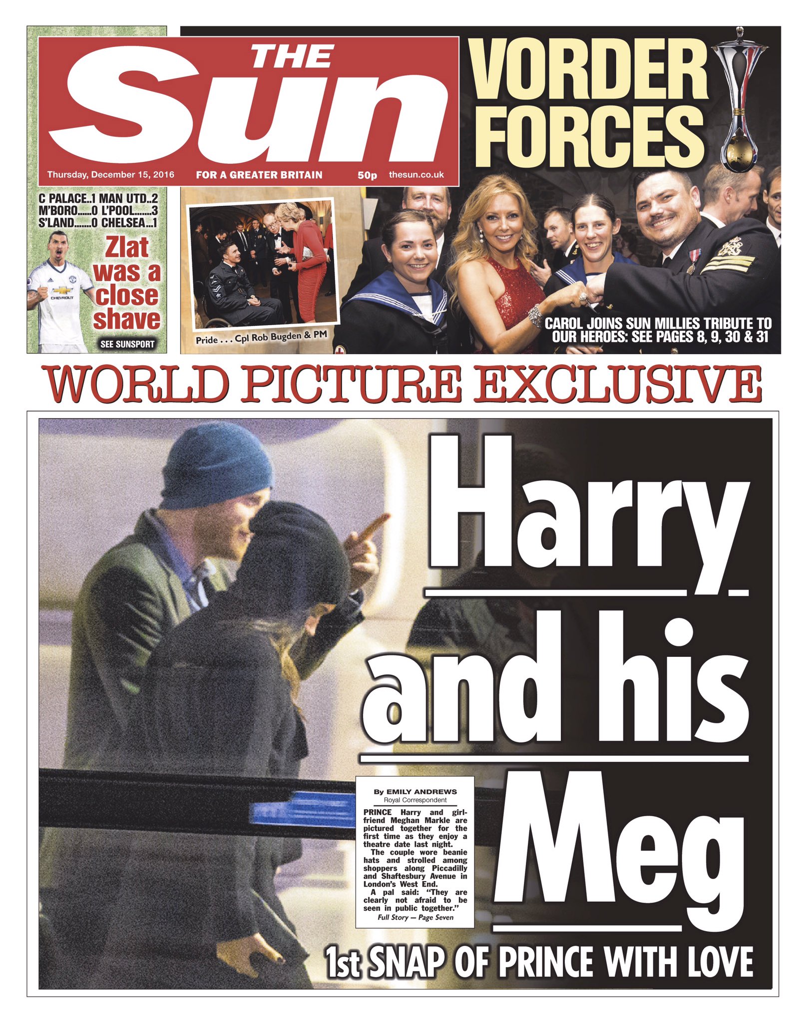 Nick Sutton on Twitter: "Thursday's Sun front page: Harry and his ...