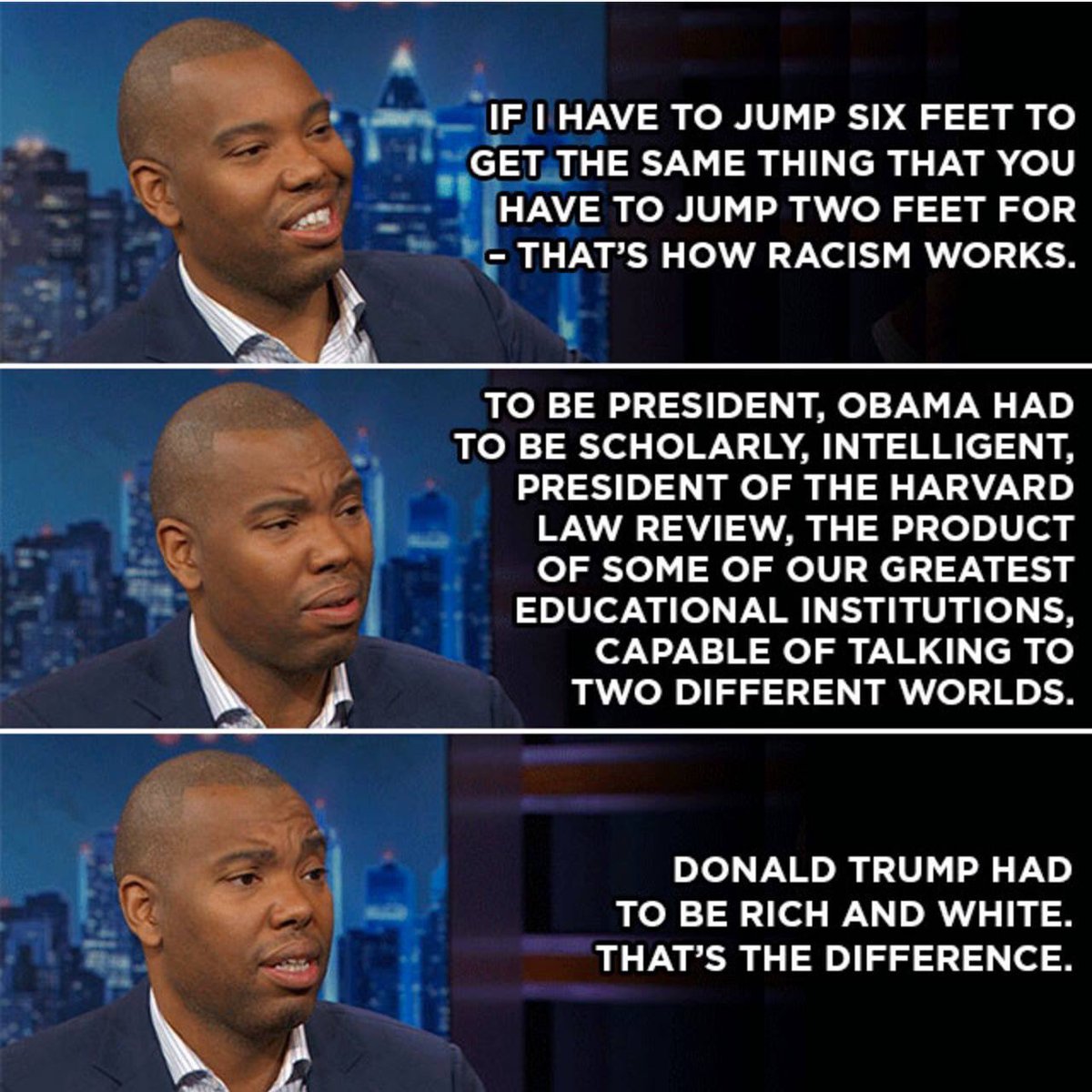 jilevin's tweet photo. Donald Trump's white privilege. https://t.co/EjOTVarfNg