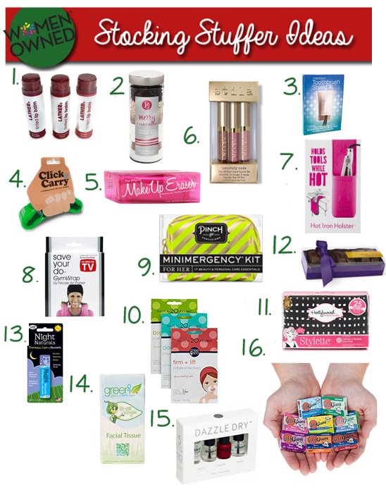 This Women-Owned Wednesday features 16 woman-owned EASY holiday stocking stuffers,and it is EASY for you to SHARE! #buywomenowned #Buy16in16