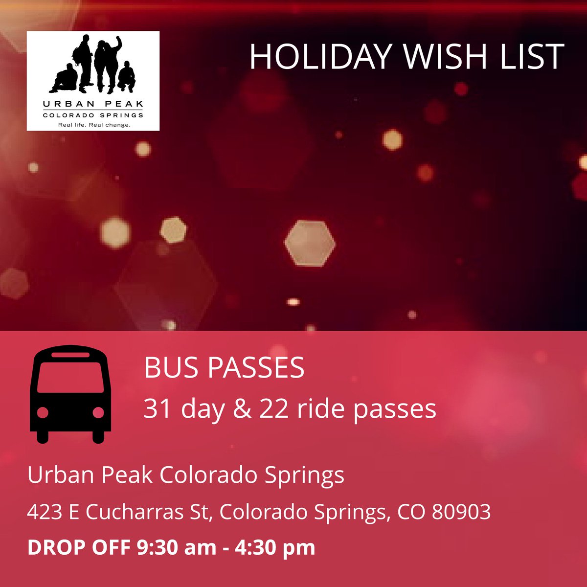 PLACEcos's tweet image. Urban Peak Youth 2016 Holiday Wish List