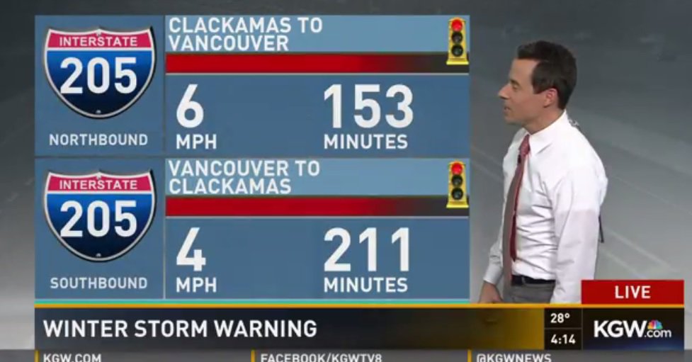 KGWTraffic's tweet photo. Nope. https://t.co/st6mU3S95d