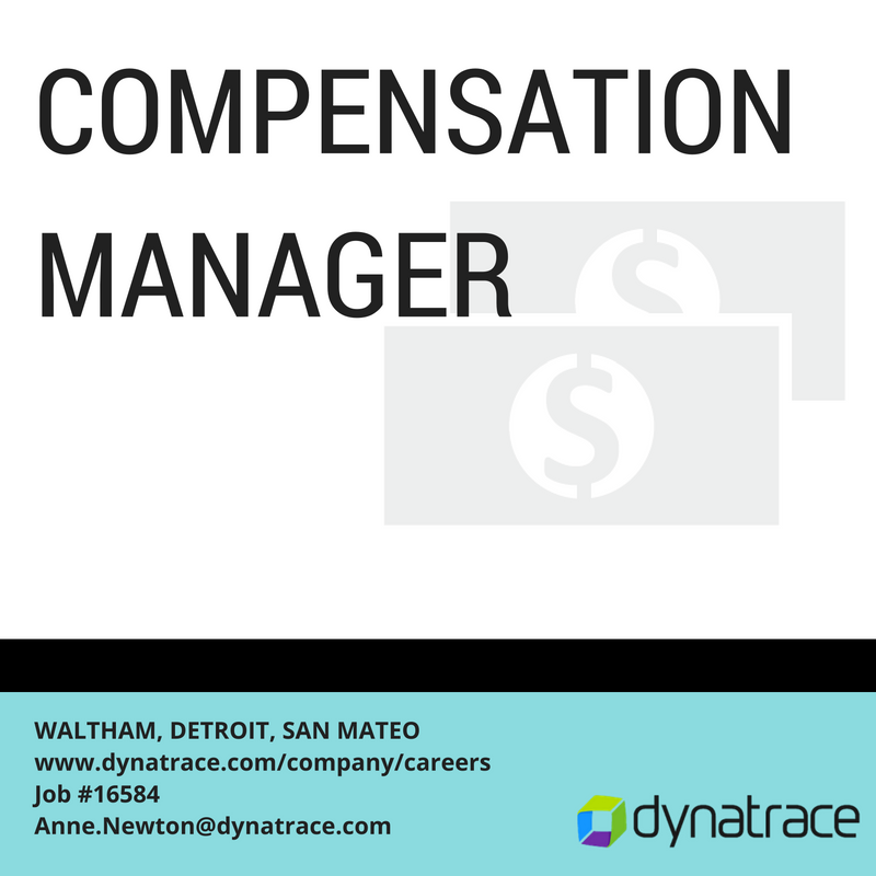 DynatraceLife's tweet image. Are you our next #CompensationManager ? More: &amp;gt;&amp;gt; bit.ly/2gfxN9C or message @acnewt2015 today! We can&apos;t wait to speak with you!