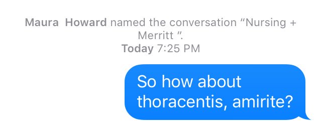 merrittdonoghue's tweet image. I&apos;m just trying to fit in, but was born to stand out #thoracentesis  #spelledwrong