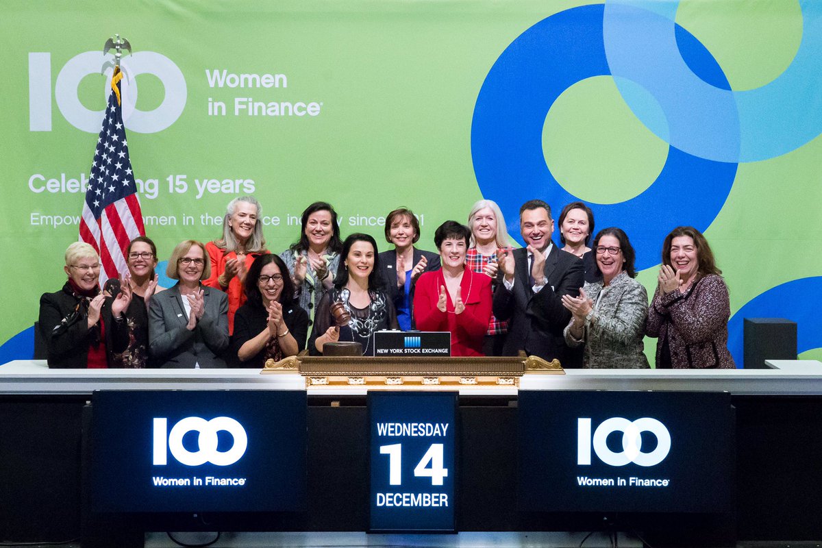 100 Women in Finance rang the NYSE closing bell today in celebration of its 15th anniversary &amp; new name. Follow: <a href="/100WomenFinance/">100 Women in Finance</a> #100women