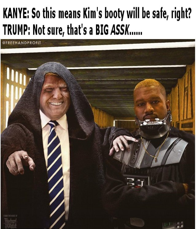 Pol_Suicide's tweet photo. Big talk on strategy between @realDonaldTrump &amp; @kanyewest - sorry @KimKardashian but this had to be done ;-) https://t.co/sSeXiRpMzd