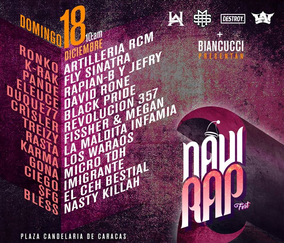 Crislermusica's tweet photo. A petición de todos los que no podían asistir ese día el #NaviRapFest se realizara el domingo 18 te esperamos!! https://t.co/E4RyhpImRq