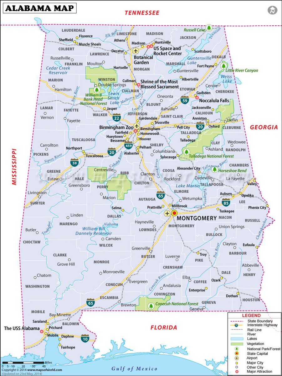 mnmishra's tweet image. Explore the state of longleaf pine and camellia with this detailed #AlabamaMap. mapsofworld.com/usa/states/ala…