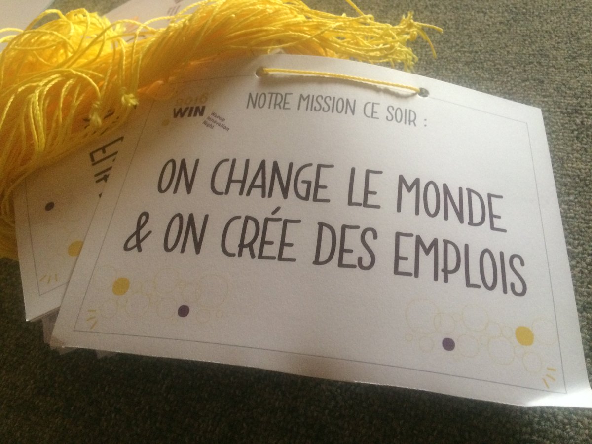 #WINLyon On y est !!!  RDV ce soir pour changer le monde et créer des emplois !