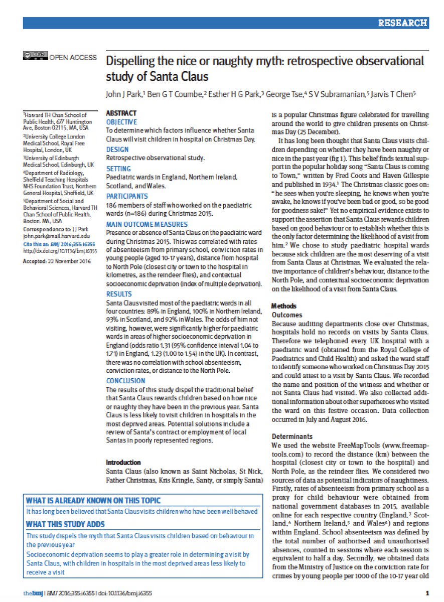 Ed Yong On Twitter The Bmj Christmas Issue Is Basically Satire With Data