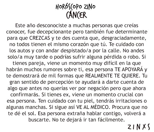 zinos__'s tweet photo. #HoróscopoZino #Cáncer https://t.co/3V4sq1fuK5