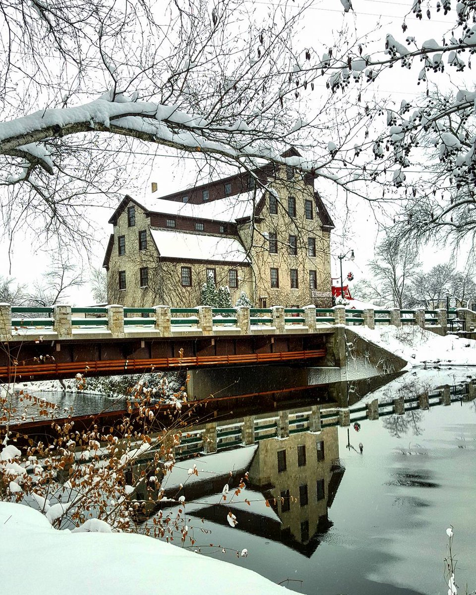 Beautiful snowy day in Cedarburg by J Koller