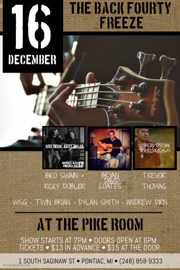 TheCrofoot's tweet photo. Tomorrow! Biko Swain, Ricky Dobler and friends at The Pike Room! 
Tix: https://t.co/KygQnsLZmE https://t.co/TWMN3uxJvN
