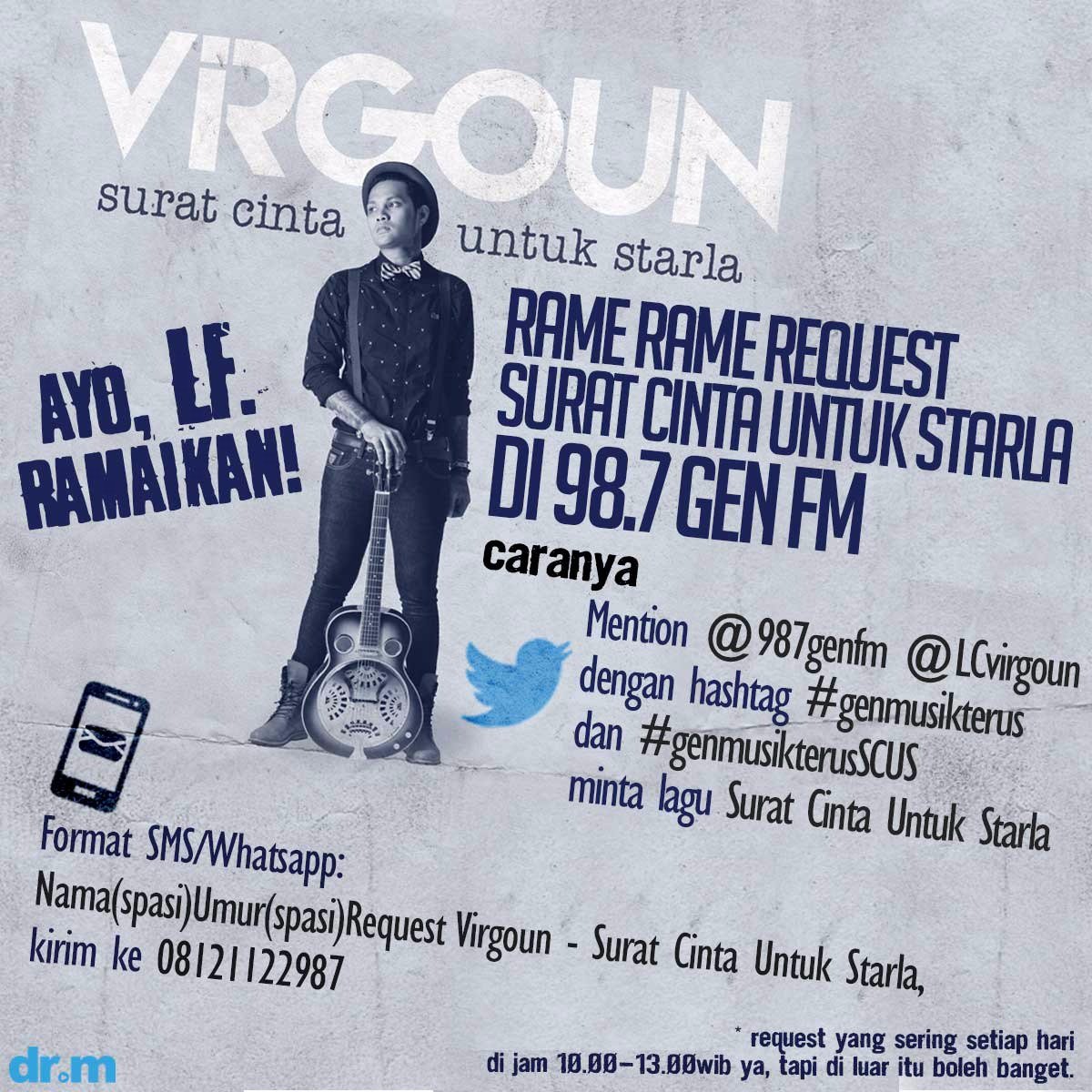 myLASTCHILD's tweet photo. AYO LF RAMAIKAN Request Surat Cinta Untuk Starla nya @LCvirgoun di @987Genfm! #GenDuoMassimo https://t.co/bqcFNcXxOR