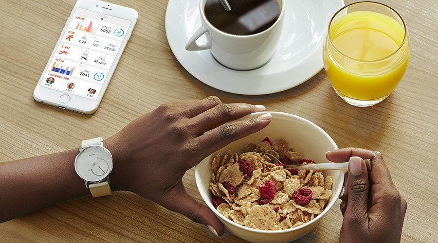 @WithingsUK Why cereal and OJ?!  They are rammed with sugar and salt. Use porridge and cranberry juice instead (Activité Steel).