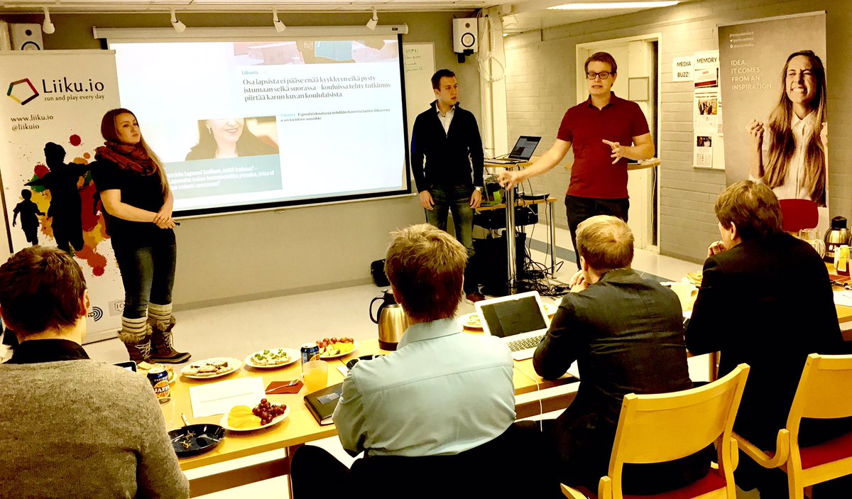 yritystehdas's tweet photo. @Liikuio #yritystehdas #startup team #gamedev to make kids to move &amp; #sport #activities #gamified #businessjkl https://t.co/Ho08XnFkpo https://t.co/sofgJw41r7