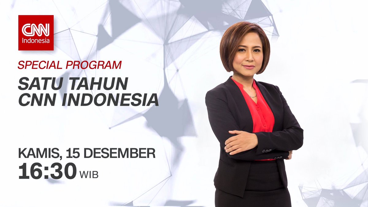 CNNIDdaily's tweet photo. Jangan lewatkan special program "Satu Tahun CNN Indonesia", hari ini pukul 16.30 WIB di @TransvisionID atau klik https://t.co/ns6OyEyJew! https://t.co/9YDtdGatRc