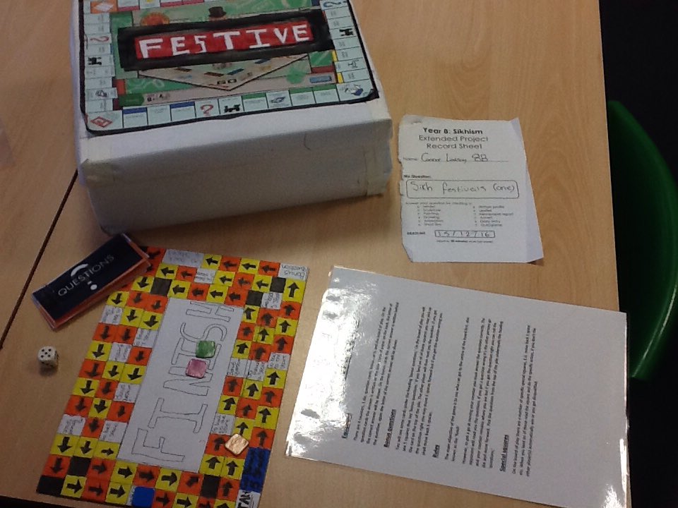 8B homework projects about Sikh festivals - some lovely work from Josh Thorpe and Connor Lindsay  ^SLH
#Festivals #homework