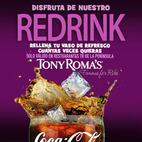 TonyRomasSpain's tweet photo. Acaba con tu sed en Tony Roma's.
Recuerda que ya tienes #Redrink en todos los Tony Roma's de la península. https://t.co/hICTv0z96W