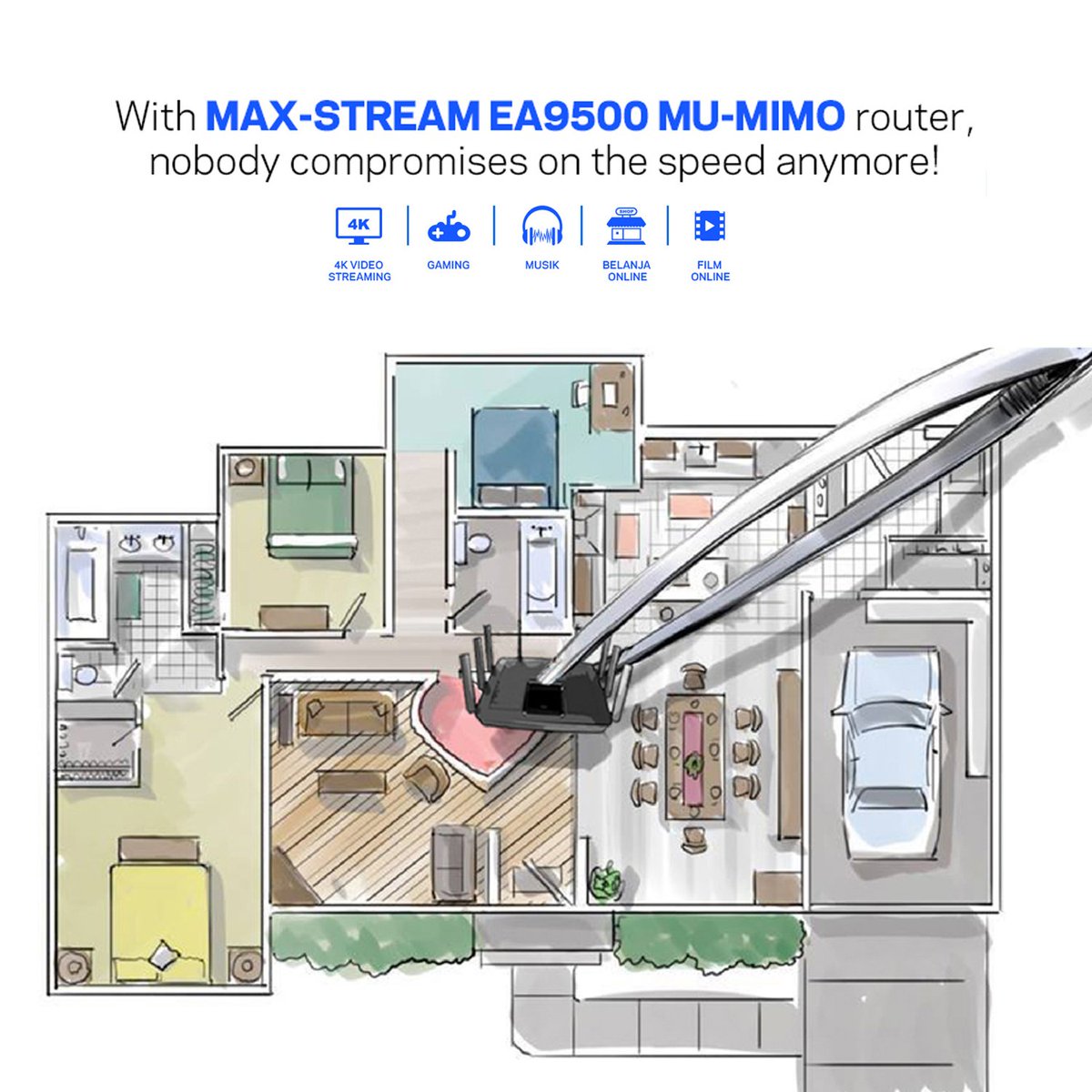 Satu untuk semua! More screens, More devices, More smile :) bit.ly/2eiTtQM #LinksysID #LinksysMUMIMO #PerformancePerfected