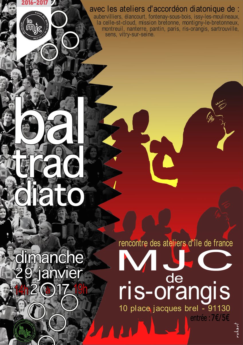 Retenez la date : 29/01/2017 Bal Trad Diato dans le cadre des Rencontres des Ateliers d’Accordéons Diatoniques d’IDF
mjcris.org/index.php/prog…