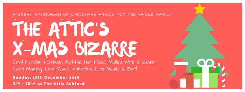 Don't miss our Bazaar this Sunday at The Attic 2pm to 10pm