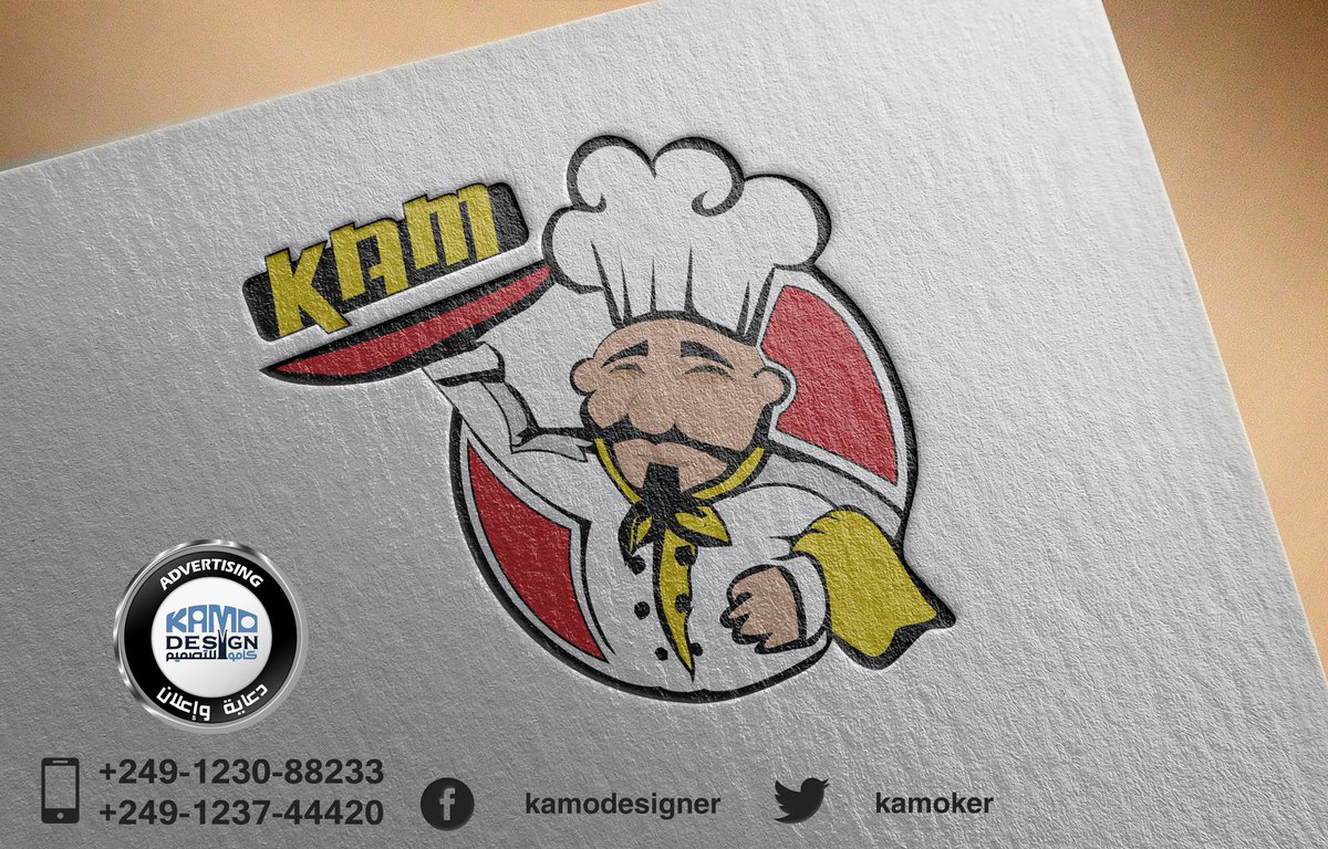 Kamodesigner على تويتر من اعمالنا تصميم شعار مطعم كام Kam وتصميم لافتات واستيكرات